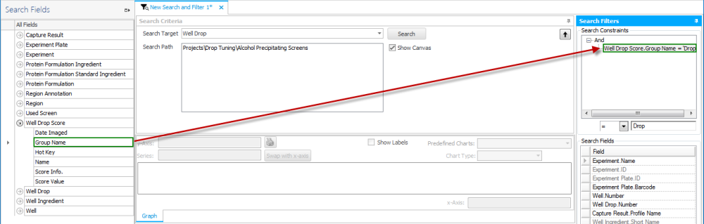Drag score parameters